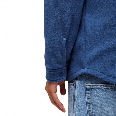 QUIKSILVER VENTURE POLAR FLEECE LS SHIRT DARK DENIM