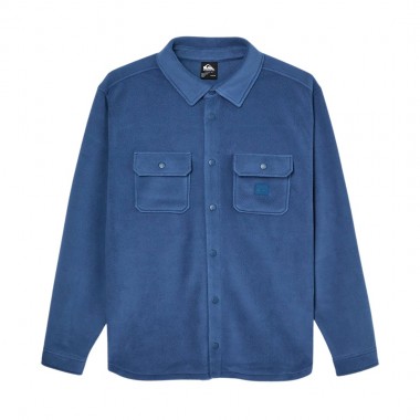 QUIKSILVER VENTURE POLAR FLEECE LS SHIRT DARK DENIM