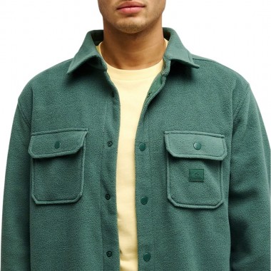 QUIKSILVER VENTURE POLAR FLEECE LS SHIRT FOREST