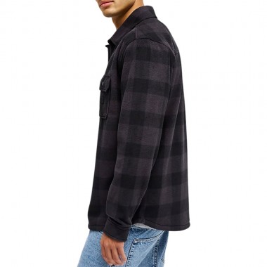 QUIKSILVER VENTURE POLAR FLEECE LS SHIRT BLACK BLACK