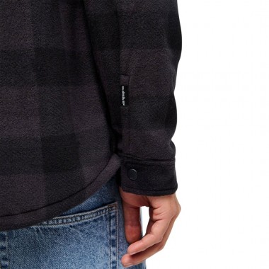QUIKSILVER VENTURE POLAR FLEECE LS SHIRT BLACK BLACK