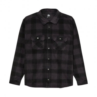 QUIKSILVER VENTURE POLAR FLEECE LS SHIRT BLACK BLACK