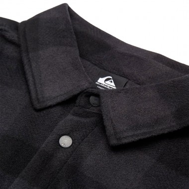 QUIKSILVER VENTURE POLAR FLEECE LS SHIRT BLACK BLACK