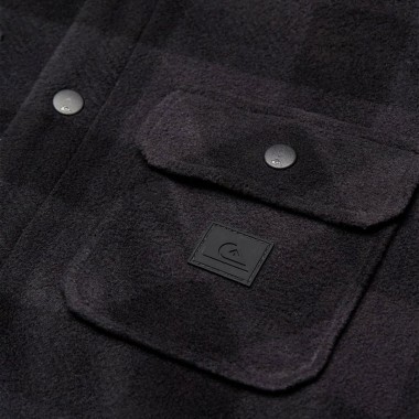 QUIKSILVER VENTURE POLAR FLEECE LS SHIRT BLACK BLACK