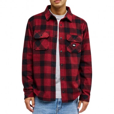 QUIKSILVER VENTURE POLAR FLEECE LS SHIRT VENTURE POLAR OXBLOOD