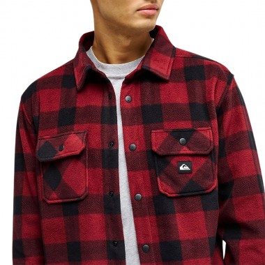 QUIKSILVER VENTURE POLAR FLEECE LS SHIRT VENTURE POLAR OXBLOOD