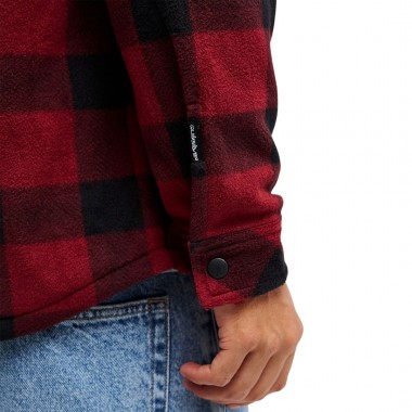 QUIKSILVER VENTURE POLAR FLEECE LS SHIRT VENTURE POLAR OXBLOOD