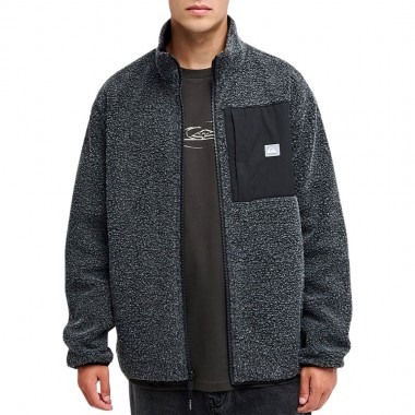 QUIKSILVER URBAN STORM REVERSIBLE ZIP FLEECE BLACK