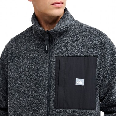 QUIKSILVER URBAN STORM REVERSIBLE ZIP FLEECE BLACK