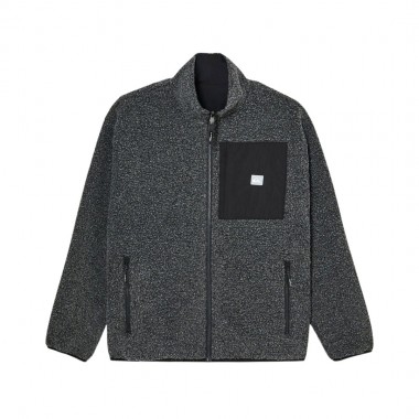 QUIKSILVER URBAN STORM REVERSIBLE ZIP FLEECE BLACK