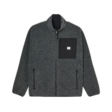 QUIKSILVER URBAN STORM REVERSIBLE ZIP FLEECE BLACK
