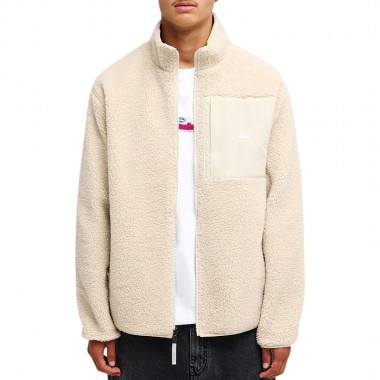QUIKSILVER URBAN STORM REVERSIBLE ZIP FLEECE PEYOTE