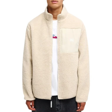 QUIKSILVER URBAN STORM REVERSIBLE ZIP FLEECE PEYOTE