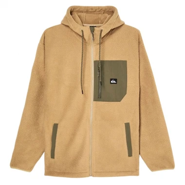 QUIKSILVER CLEAN COAST ZIP FLEECE HOODIE KELP