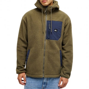QUIKSILVER CLEAN COAST ZIP FLEECE HOODIE GRAPE LEAF