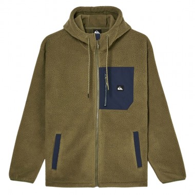 QUIKSILVER CLEAN COAST ZIP FLEECE HOODIE GRAPE LEAF