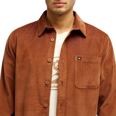 QUIKSILVER SMOKE TRAIL CORDUROY LS SHIRT RAWHIDE
