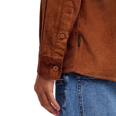 QUIKSILVER SMOKE TRAIL CORDUROY LS SHIRT RAWHIDE