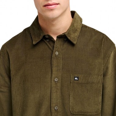 QUIKSILVER SMOKE TRAIL CORDUROY LS SHIRT GRAPE LEAF