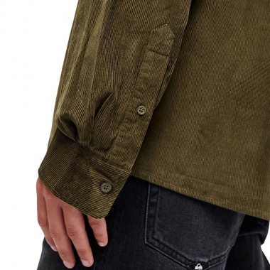 QUIKSILVER SMOKE TRAIL CORDUROY LS SHIRT GRAPE LEAF