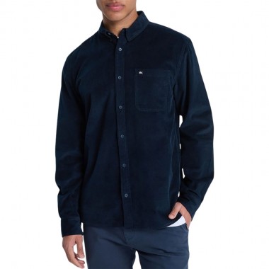 QUIKSILVER SMOKE TRAIL CORDUROY LS SHIRT DARK NAVY