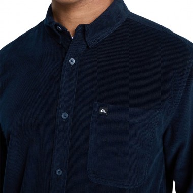 QUIKSILVER SMOKE TRAIL CORDUROY LS SHIRT DARK NAVY