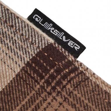 QUIKSILVER MOTHERFLY PLAID LS SHIRT PINE BARK LOMOND CHECK