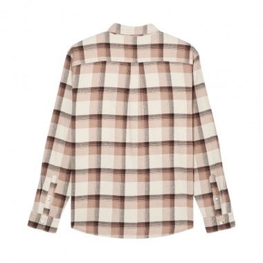 QUIKSILVER MOTHERFLY PLAID LS SHIRT PINE BARK LOMOND CHECK