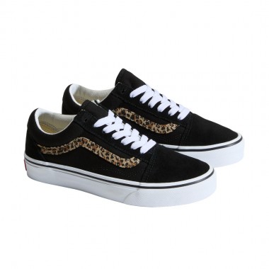 VANS OLD SKOOL LEOPARD K SHOES BLACK