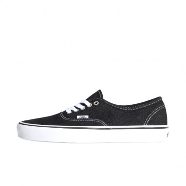 VANS AUTHENTIC DENIM SHOES BLACK/WHITE