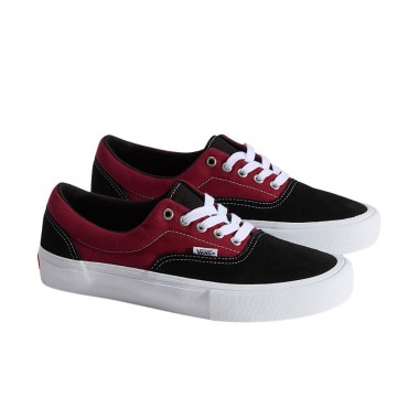 VANS SKATE ERA SHOES BLACK/DARK RED