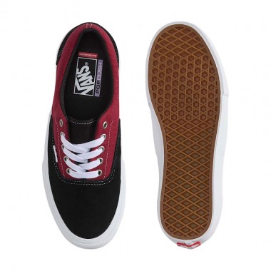 VANS SKATE ERA SHOES BLACK/DARK RED