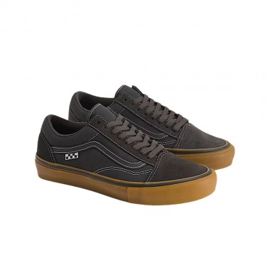 VANS SKATE OLD SKOOL SHOES FADED BLACK/GUM