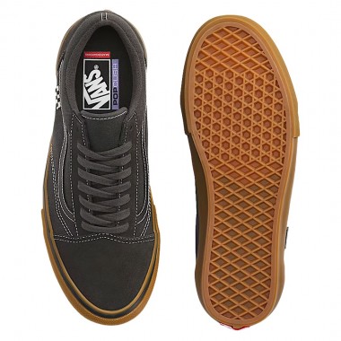 VANS SKATE OLD SKOOL SHOES FADED BLACK/GUM
