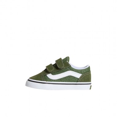 VANS OLD SKOOL V LOGO TOD SHOES ALPINE GREEN