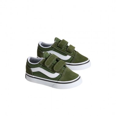 VANS OLD SKOOL V LOGO TOD SHOES ALPINE GREEN