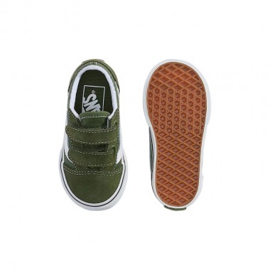 VANS OLD SKOOL V LOGO TOD SHOES ALPINE GREEN