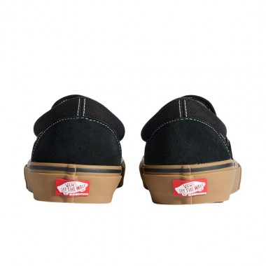 VANS SKATE SLIP-ON SHOES BLACK/GUM/WHITE