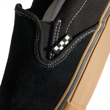VANS SKATE SLIP-ON SHOES BLACK/GUM/WHITE