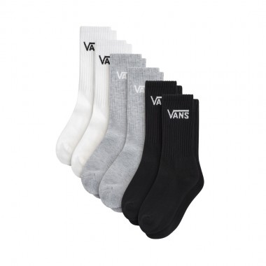 VANS CLASSIC CREW SOCKS 6-PACK WHITE/BLACK/HEA