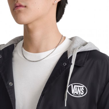 VANS TORREY HOODED COACHES JACKET BLACK