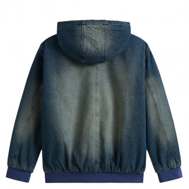 VANS ELI WORKWEAR DENIM FULL ZIP HOODED JACKET DIRTY MED INDIGO
