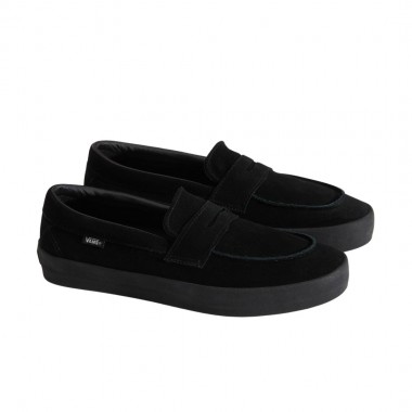 VANS SKATE LOAFER SUEDE SHOES BLACK/BLACK