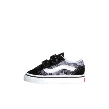 VANS OLD SKOOL V CHECK CAMO TOD SHOES BLACK/LIGHT GREY