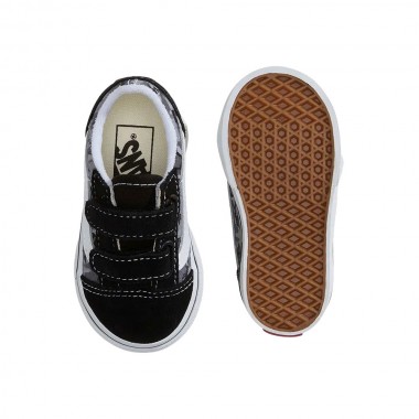 VANS OLD SKOOL V CHECK CAMO TOD SHOES BLACK/LIGHT GREY