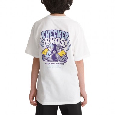 VANS CHECKER BROS K TEE WHITE