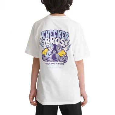 VANS CHECKER BROS K TEE WHITE