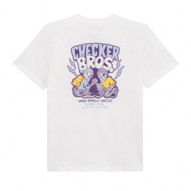 VANS CHECKER BROS K TEE WHITE