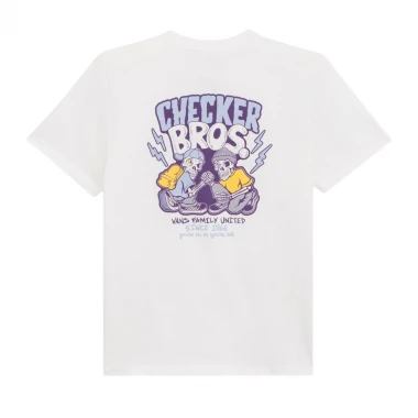 VANS CHECKER BROS K TEE WHITE