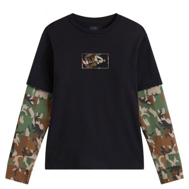 VANS CAMO K LS TEE BLACK